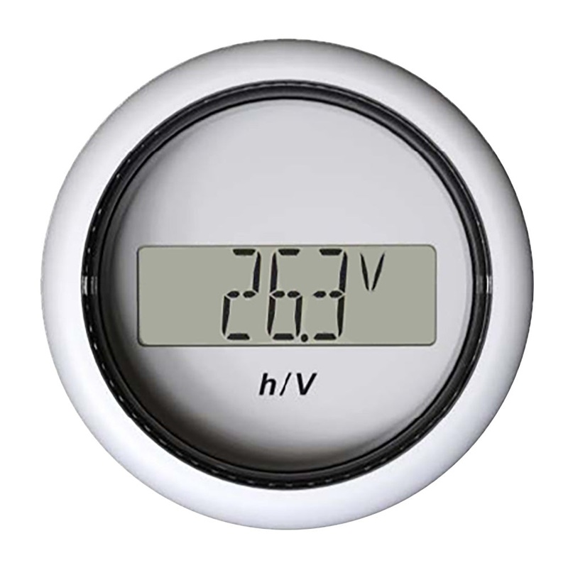 Veratron 52MM (2-1/16) ViewLine Hour Counter-Voltmeter – White [B00006302]