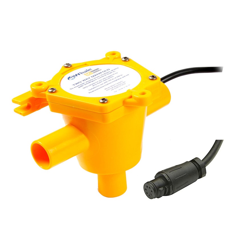 Whale 2-Way Waste Manifold – 12 Cable – 3/4 Ports [WM1984B]