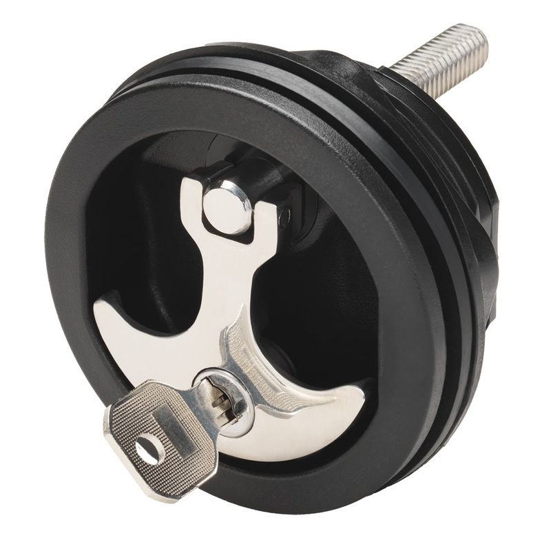 Whitecap Compression Handle – Nylon Black/SS – Locking [6228BC]