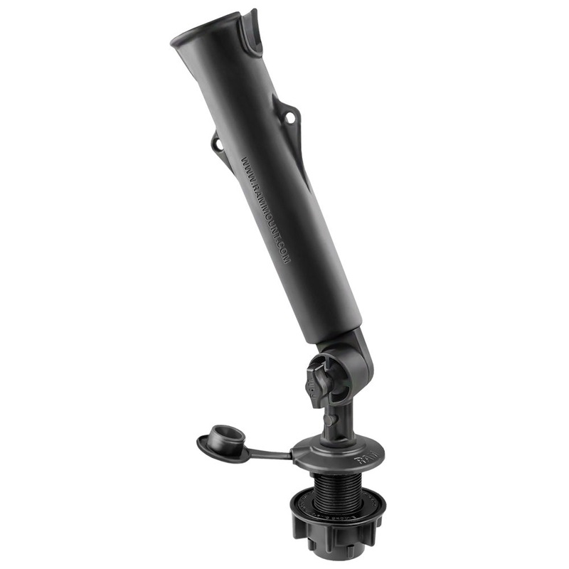 RAM Mount RAM Tough-Tube Fishing Rod Holder w/3 Length Spline Post  Round Flush Mounting Base [RAP-394-SSFMTU]