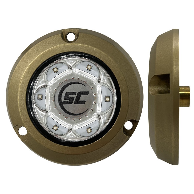 Shadow-Caster SC2 Series Bronze Surface Mount Underwater Light – Great White [SC2-GW-BZSM]