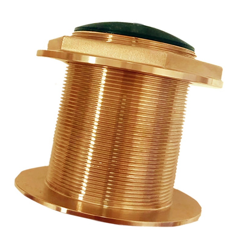 SI-TEX Bronze Low-Profile Thru-Hull High-Frequency CHIRP Transducer – 1kW, 0 Tilt, 130-210kHz [BT87H1KW-00]