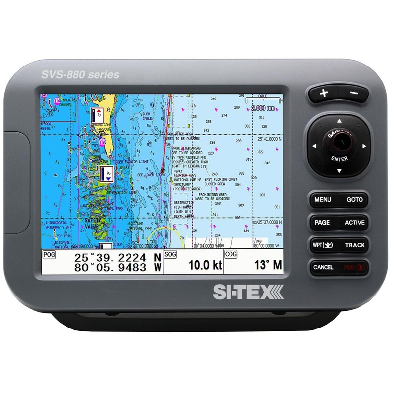 SI-TEX Standalone 8 Chartplotter System w/Color LCD, Internal  External GPS Antenna  C-MAP 4D Card [SVS-880CE+]