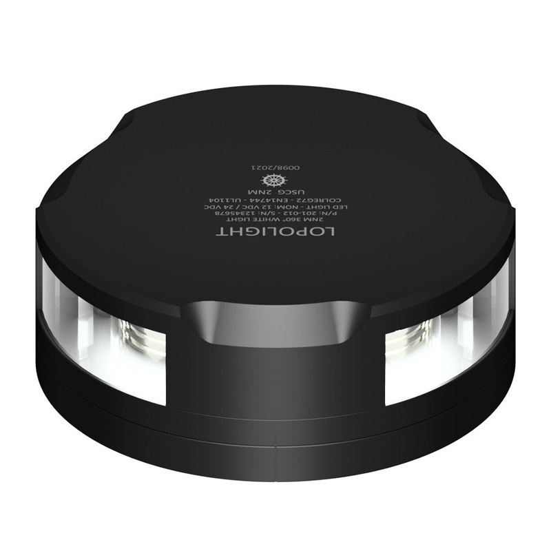 Lopolight 360-Degree Anchor Light – 2NM – Black Housing w/FB Base [201-012-FB-B]