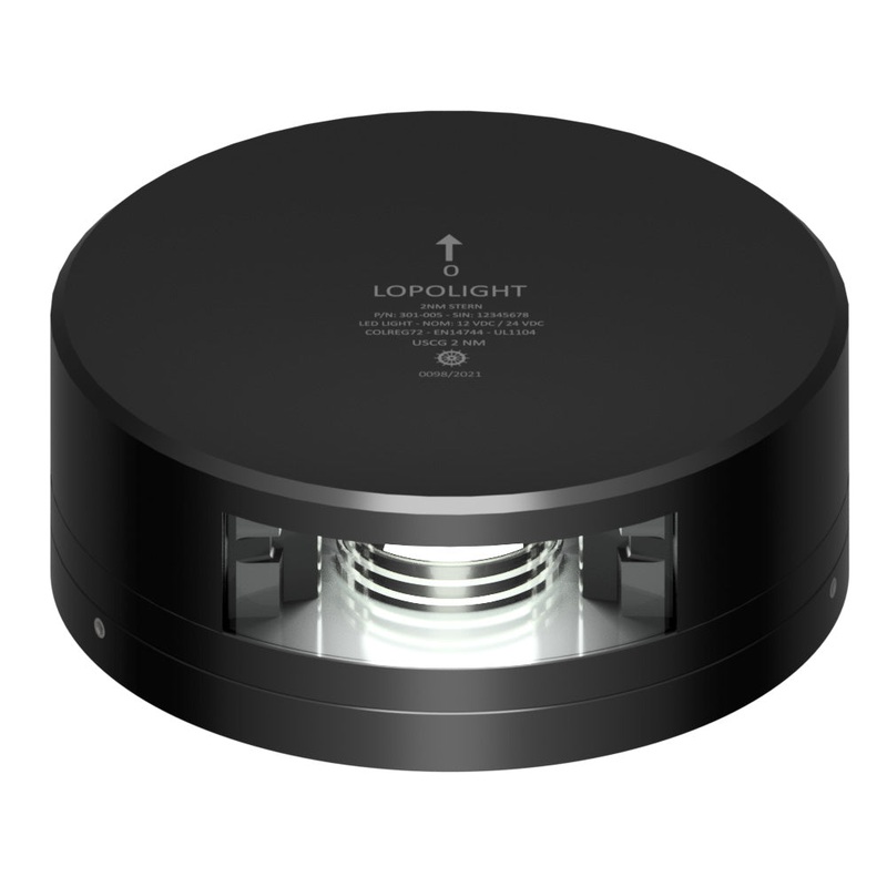 Lopolight Stern Light – 2NM – Black Housing w/FB Base [301-005-FB-B]