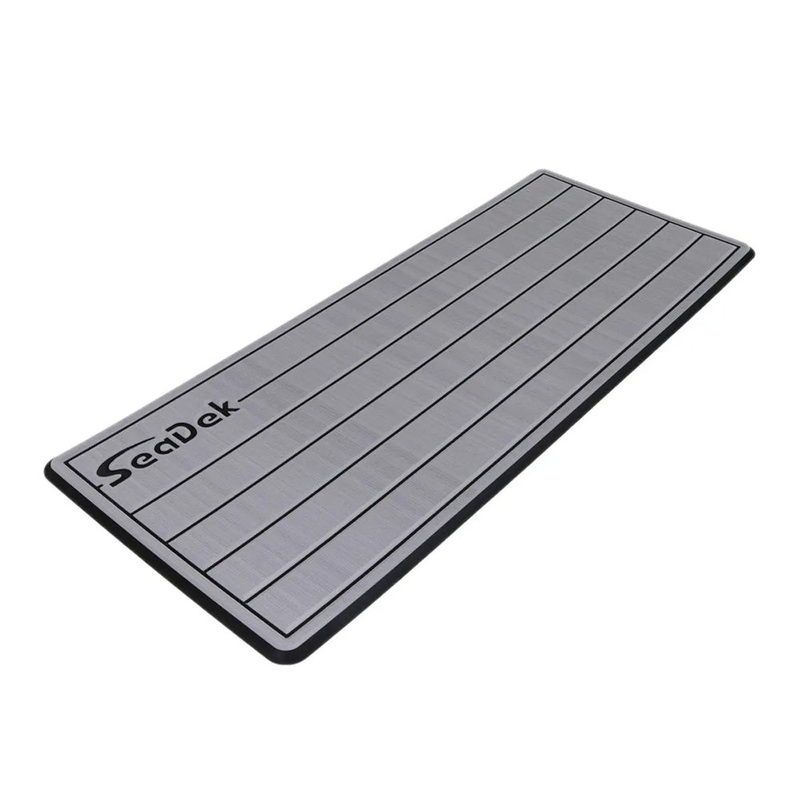 SeaDek 14 x 36 20mm Dual Density Small Teak Helm Pad w/SeaDek Logo – Brushed Texture – Gray/Black (355.6mm x 914.4mm x 20mm) [53602-80324]