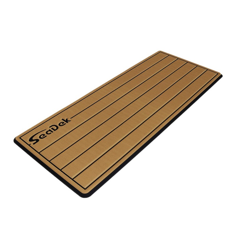 SeaDek 14 x 36 20mm Dual Density Small Teak Helm Pad w/SeaDek Logo – Brushed Texture – Mocha/Black (355.6mm x 914.4mm x 20mm) [53602-80327]
