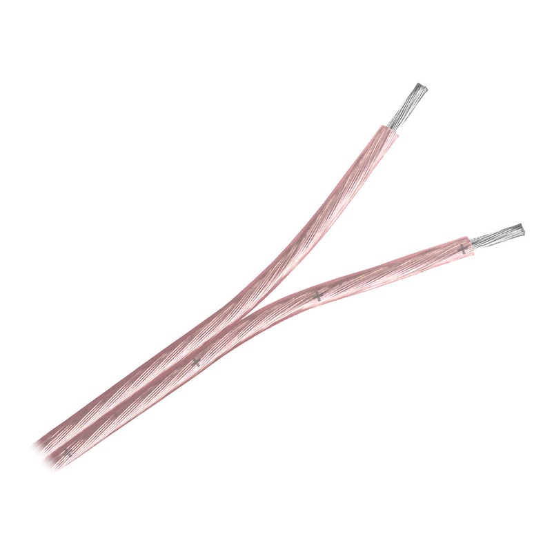 Pacer Clear 18/2 AWG Two Conductor Speaker Wire – 100′ [W18-2ACLR-100]