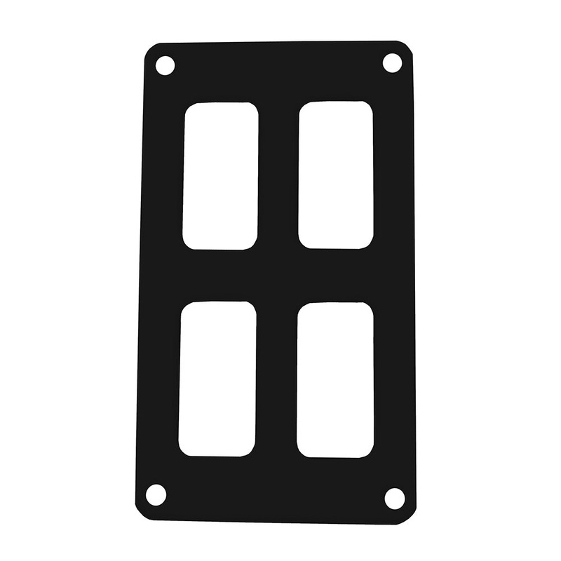 Pacer Switch Panel – 2 Switch  2 Row – 3 x 4.75 – Black Powder Coated Aluminum [PSC-22-BK]