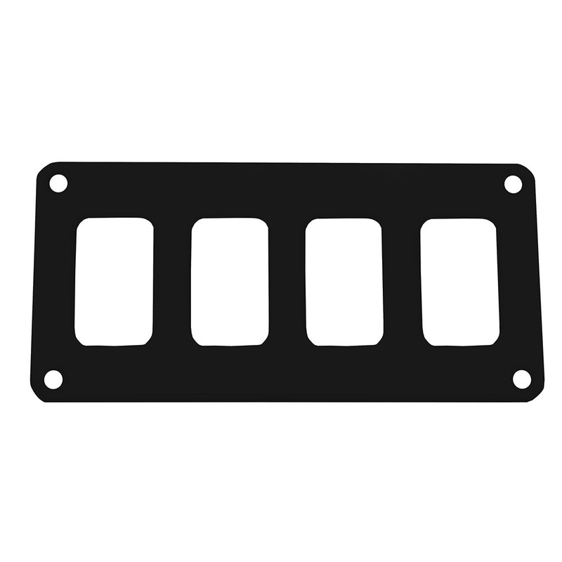 Pacer Switch Panel – 4 Switch  1 Row – 5.5 x 2.75 – Black Powder Coated Aluminum [PSC-41-BK]