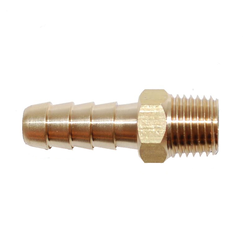 Attwood Universal Brass Fuel Hose Fitting – 1/4 NPT x 5/16 Barb [88FBM101-6]