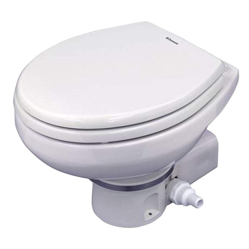 Dometic MasterFlush 7160 White Electric Macerating Toilet – 12V w/Orbit Base  Raw Water Flush [304716001]