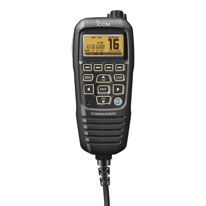 Icom HM195 CommandMic IV w/Yellow BlackLit LCD – Black [HM195B 41 EXP]