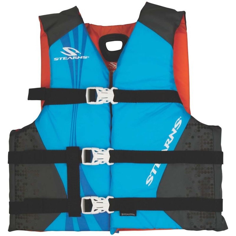 Stearns Antimicrobial Nylon Vest Life Jacket – 30-50lbs – Blue [2000036885]