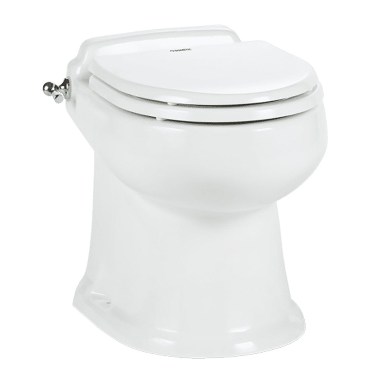 Dometic MasterFlush 8740 White Electric Macerating Toilet – Raw/Fresh Water [304874020]