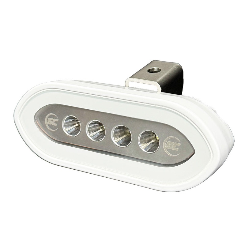 Shadow-Caster Bracket Mount Spreader Light – White Housing – White [SCM-SLB4X-GW-WH]