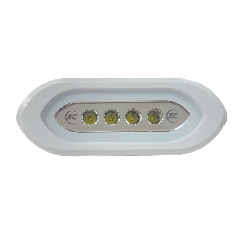 Shadow-Caster Flush Mount Spreader Light – White Housing – White [SCM-SLF4X-GW-WH]