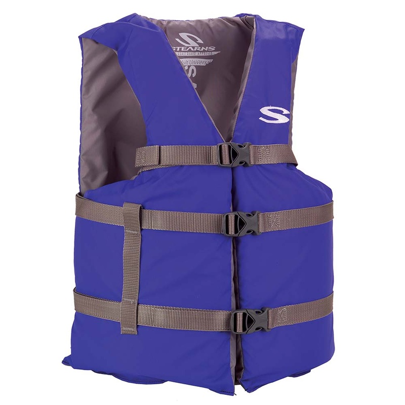 Stearns PFD 2001 Adult Boat Universal Blue Display for Adults Over 90lbs – Chest Size Of 50 [2160977]