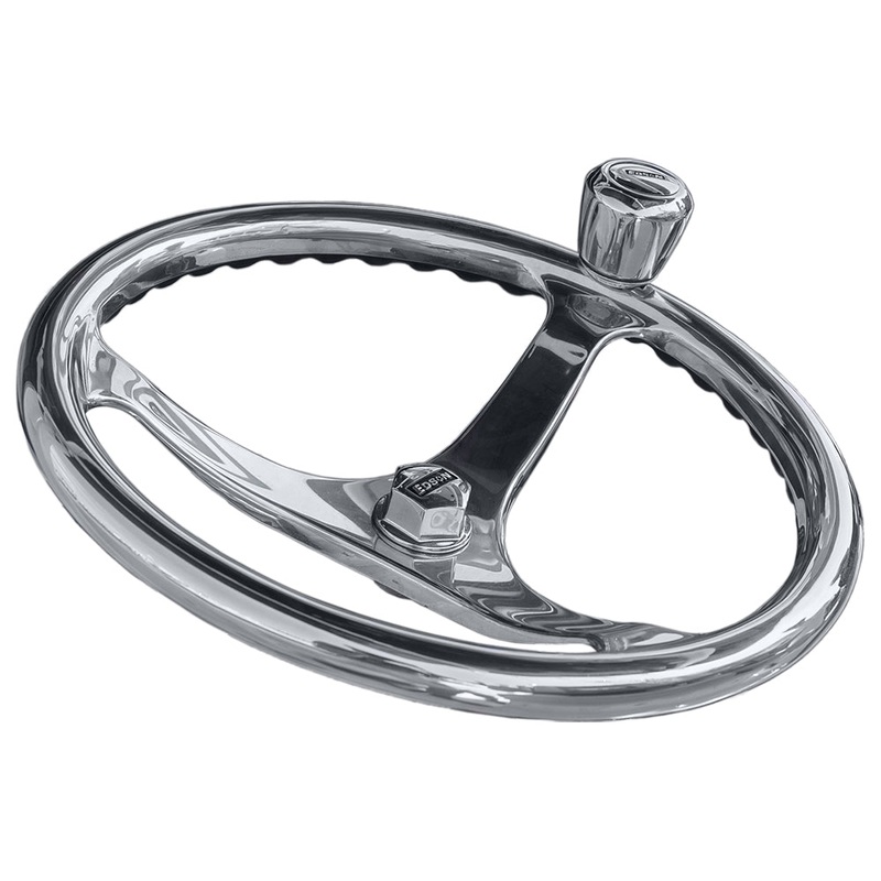 Edson 13 SS Comfort Grip PowerWheel Steering Wheel w/PowerKnob [1710ST-13-KIT]