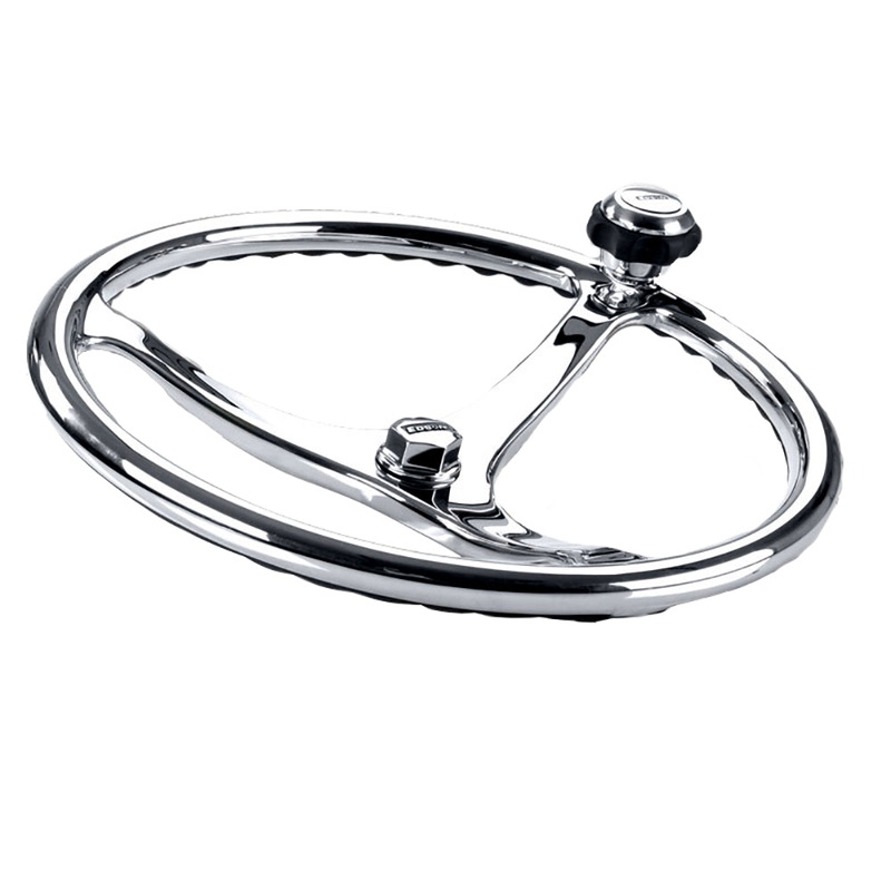 Edson 16 Stainless Steel ComfortGrip Steering Wheel – 3/4 – Tapered Shaft [1710ST-16-75T]