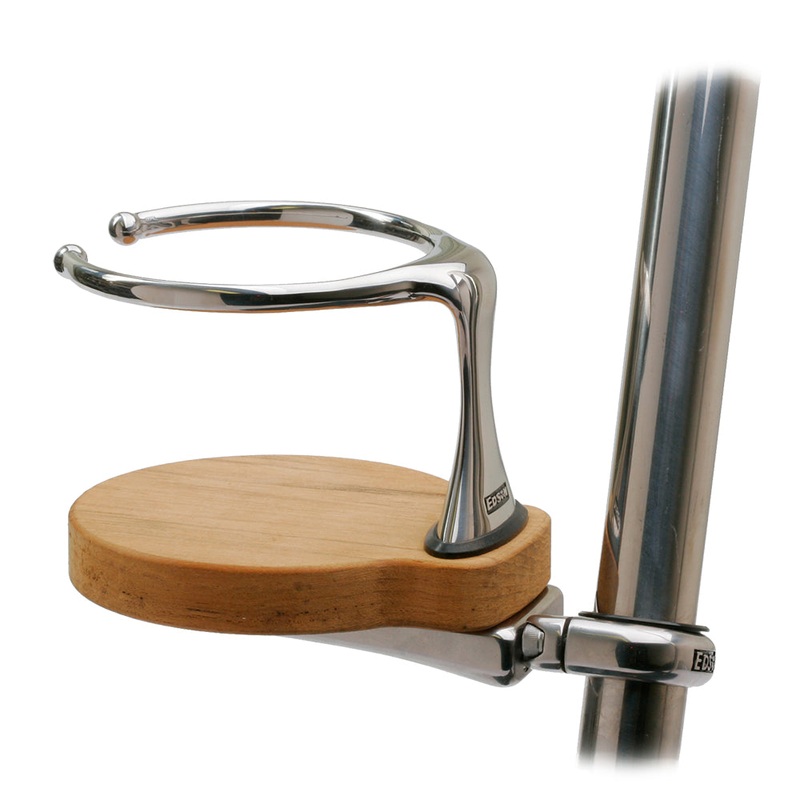 Edson Clamp-On Drink Holder – Single – Teak [878TK-1-125]