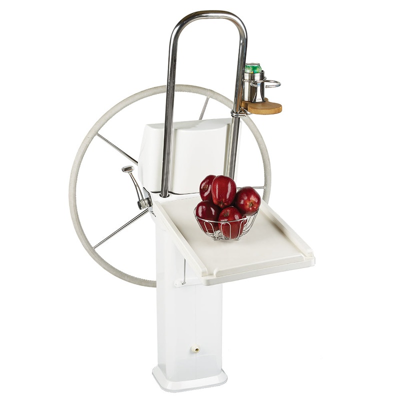 Edson White Poly Fold Down Luncheon Table – Edson Vision Series/Console Pedestal [761WH-C-28]