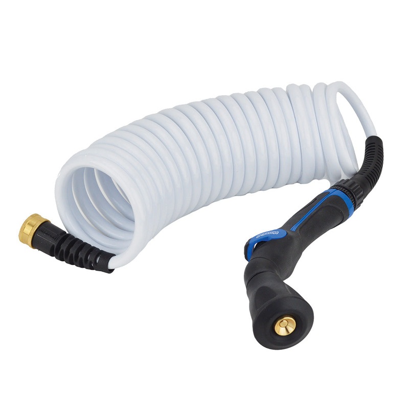 HoseCoil Skipper Spray System w/20′ 3/8 Hose – White [HS2011K]