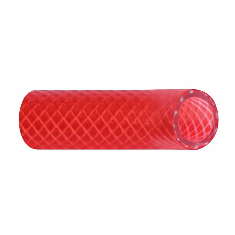 Trident Marine 1/2 x 50 Boxed Reinforced PVC (FDA) Hot Water Feed Line Hose – Drinking Water Safe – Translucent Red [166-0126]