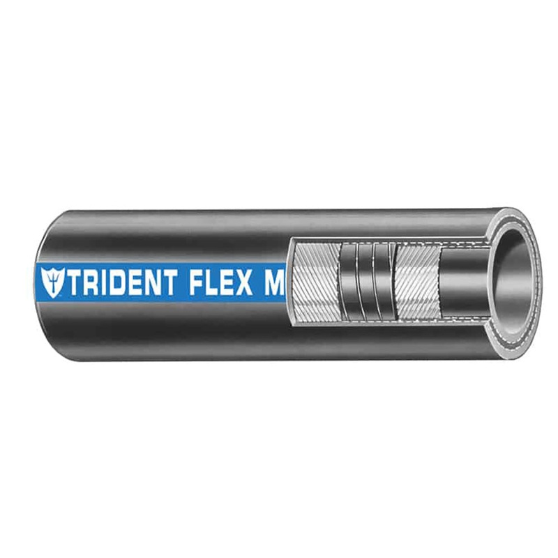 Trident Marine 1 Flex Marine Wet Exhaust  Water Hose – Black – Sold by the Foot [100-1006-FT]