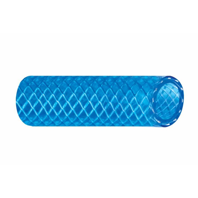 Trident Marine 5/8 x 50 Boxed Reinforced PVC (FDA) Cold Water Feed Line Hose – Drinking Water Safe – Translucent Blue [165-0586]