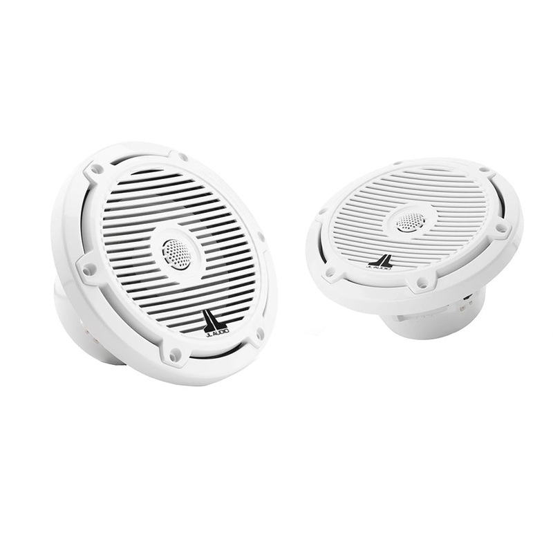 JL Audio M3 Series 6.5 Marine Coaxial Speakers w/Gloss White Classic Grilles – M3-650X-C-Gw [010-03060-00]