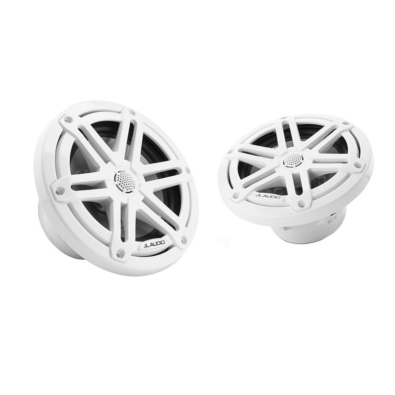 JL Audio M3 Series 6.5 Marine Coaxial Speakers w/Gloss White Sport Grilles – M3-650X-S-Gw [010-03063-00]