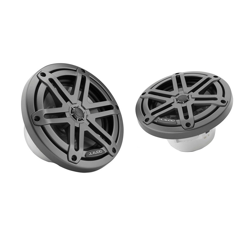 JL Audio M3 Series 6.5 Marine Coaxial Speakers w/Grey Metallic Sport Grilles – M3-650X-S-Gm [010-03061-00]