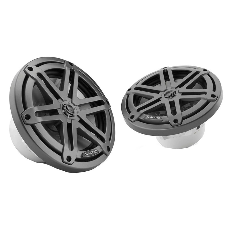 JL Audio M3 Series 7.7 Marine Coaxial Speakers w/Grey Metallic Sport Grilles – M3-770X-S-Gm [010-03066-00]