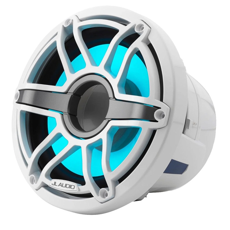 JL Audio M6 8 Marine Subwoofer w/Gloss White Sport Grille  Transflective LED Lighting – M6-8IB-S-GwGw-i-4 [010-03081-00]