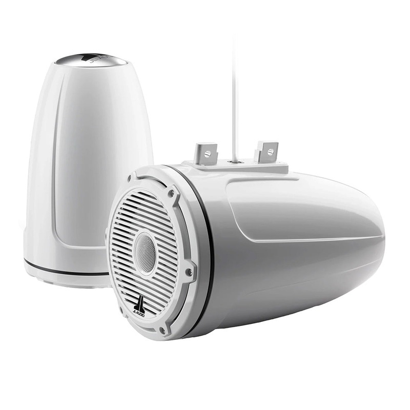 JL Audio M6 Series 7.7 Enclosed Tower Coaxial System w/Gloss White Classic Grille – M6-770ETXv3-Gw-C-3Gw [010-03856-00]