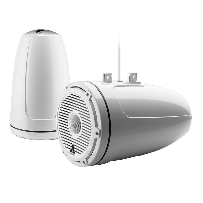 JL Audio M6 Series 8.8 Enclosed Tower Coaxial System w/Gloss White Classic Grille – M6-880ETXv3-Gw-C-3Gw [010-03857-00]