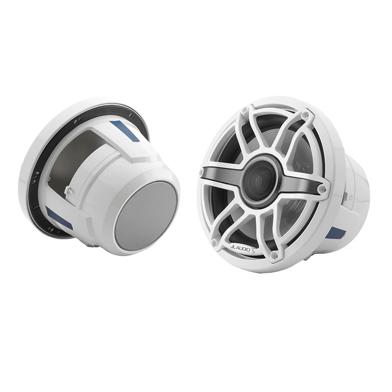 JL Audio M6 Series 8.8 Marine Coaxial Speakers w/Gloss White Sport Grille – M6-880X-S-GwGw [010-03078-00]