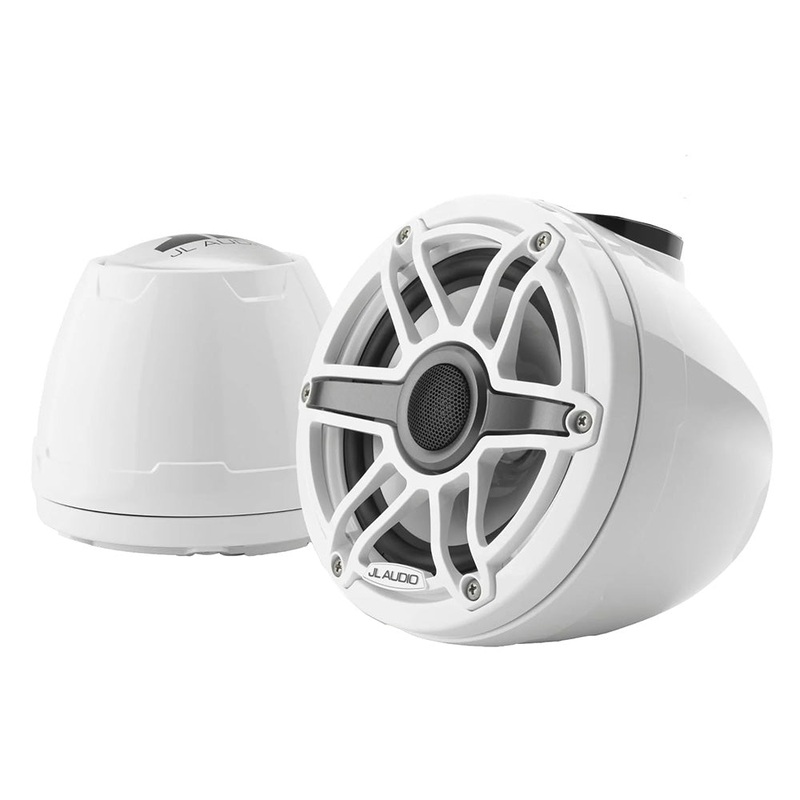 JL Audio M6 VeX Series 6.5 Enclosed Coaxial Speakers w/White Sports Grilles – M6-650VEX-Gw-S-GwGw [010-03260-00]