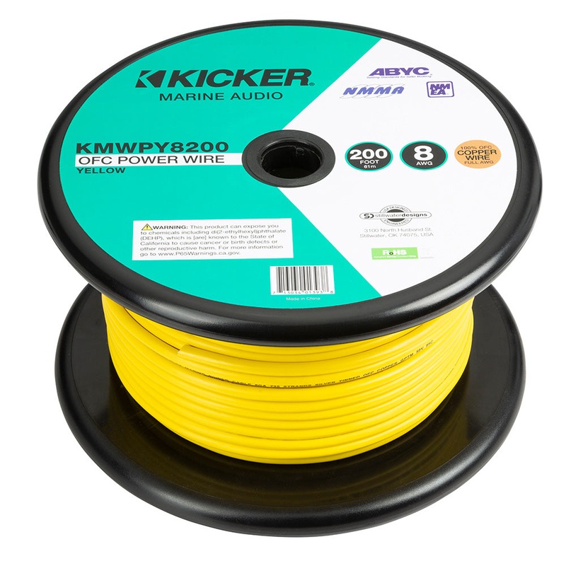 KICKER KMWPY8200 200′ 8AWG Power Wire – Yellowu200b [47KMWPY8200]