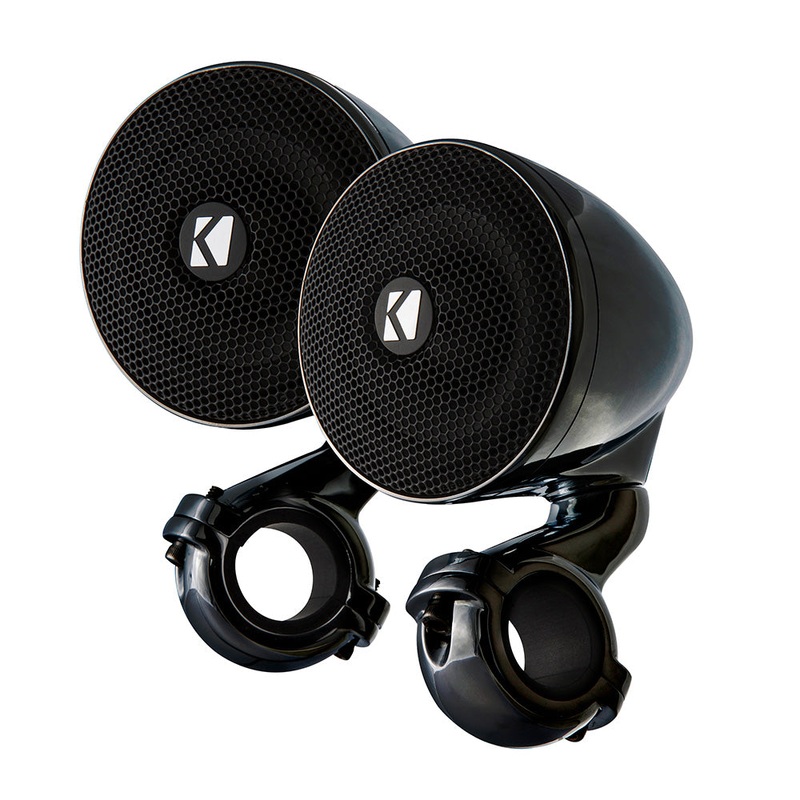 KICKER PSM 3 Weather-Proof Mini Enclosed Speaker Pair – 4-Ohm, Black [47PSMB34]