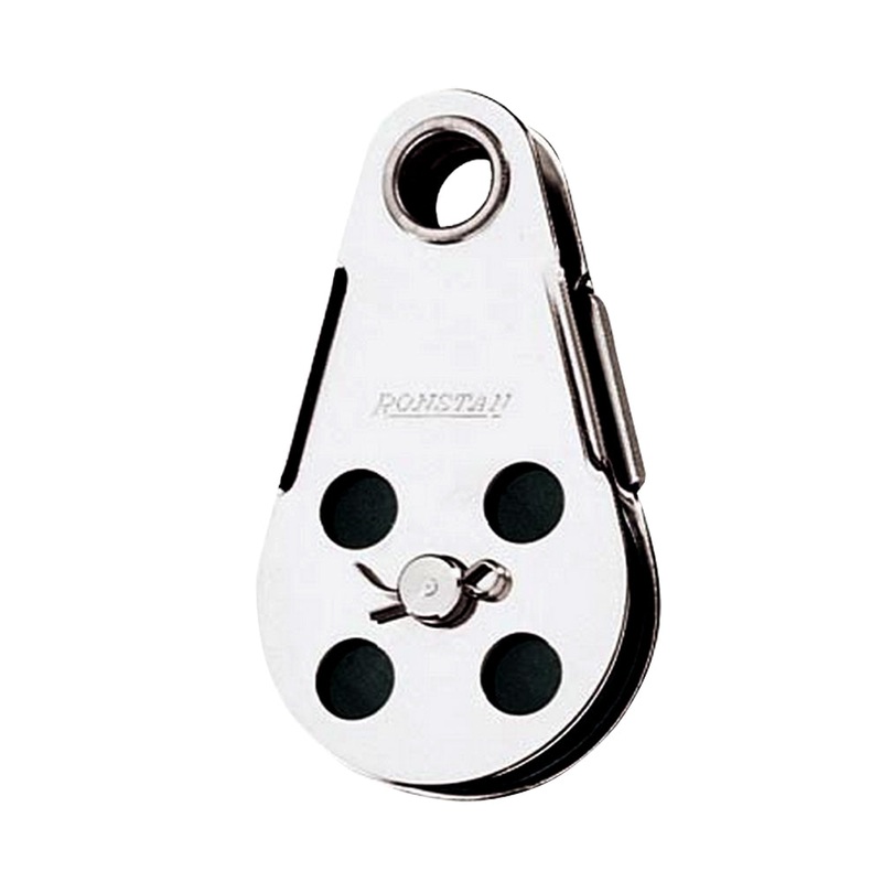 Ronstan Wire Block – Tubular Rivet Head w/Removable Nylatron Sheave – 45mm (1-3/4) Sheave Diameter [RF103]