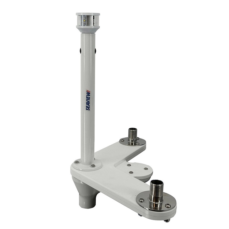 Seaview Triple Mount Adapter w/C5 Certified LED Light 12 Post  Threaded 1-14 Thread Bases f/GPS Units [PMU2ALED12C5]