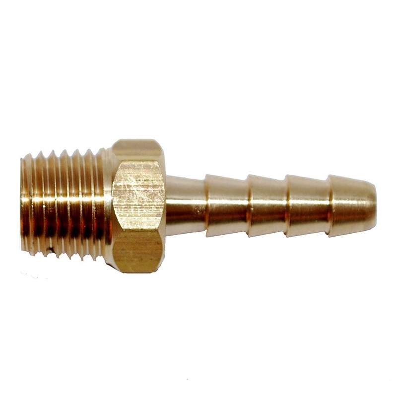 Attwood Universal Brass Fuel Hose Fitting – 1/4 NPT x 3/8 Barb [14540-6]