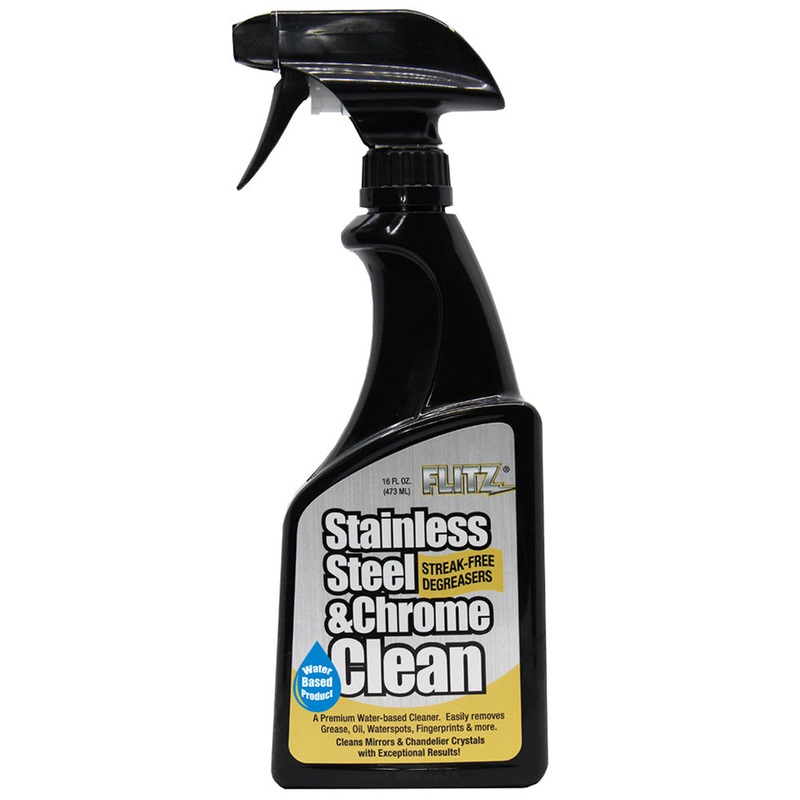 Flitz Stainless Steel  Chrome Cleaner w/Degreaser – 16oz [SP01506]