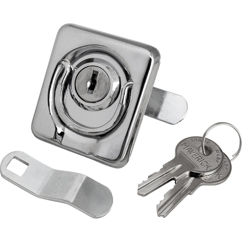 Sea-Dog Surface Mount Locking Ring Pull – Stamped 304 Stainless Steel/Die Cast Zinc Lock [221831-1]