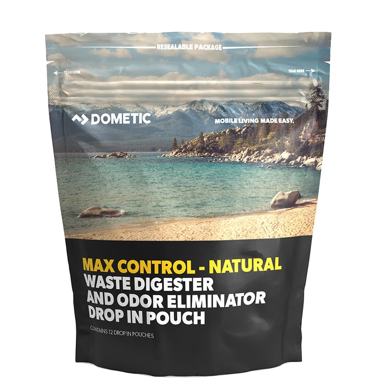 Dometic Max Control Waste Digester  Odor Eliminator Drop-In Pouch – 12-Pack [9620000730]
