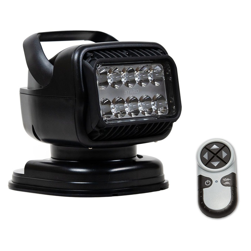 Golight GT Series LED Hybrid Portable Light w/Magnetic Shoe Mount Handheld Wireless Remote – 12V – Black [79518GT]