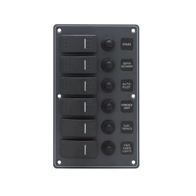 Panel 12VDC 6 Swtich Circuit Breaker