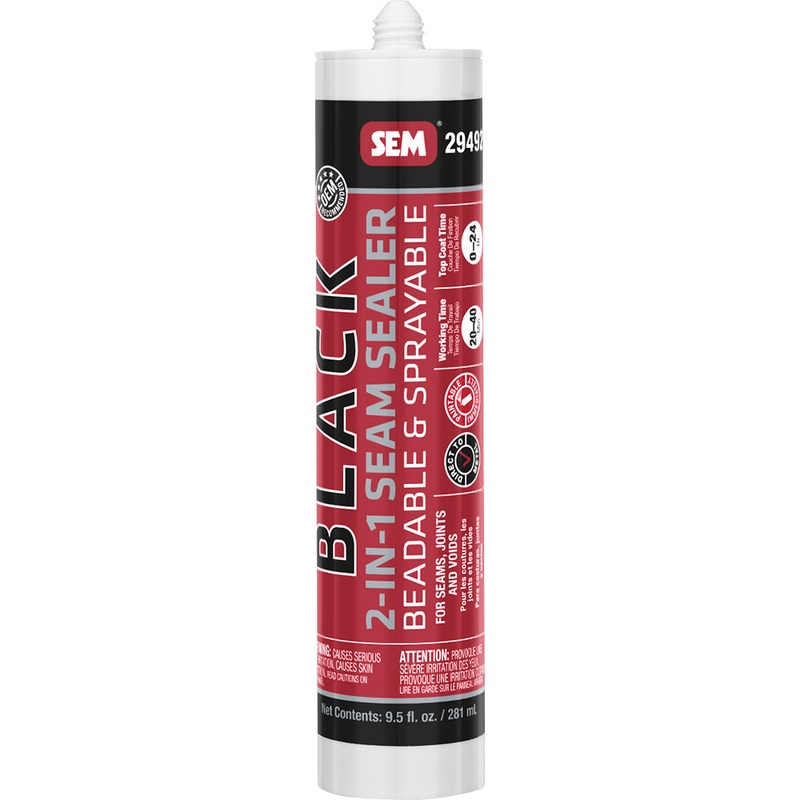 SEM 2-IN-1 Seam Sealer – 9.5oz Tube – Black [29492]